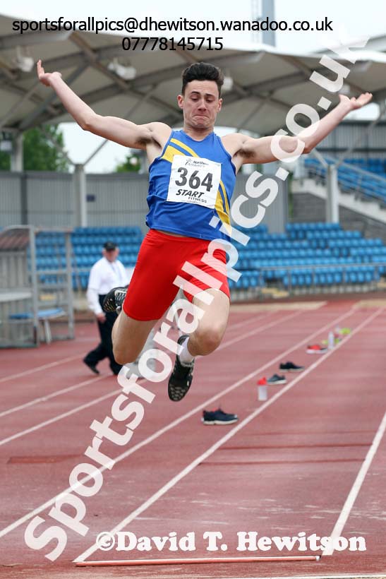 Mens under-20s long jump, Northern Senior and Under-20s Track and Field Champs., Manchester. Photo: David T. Hewitson/Sports for All Pics